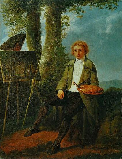 Jacques Sablet Portrait du peintre Conrad Gessner dans la campagne romaine oil painting image